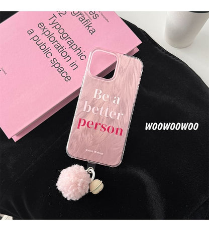 Phone Bell Pom Lettering Case