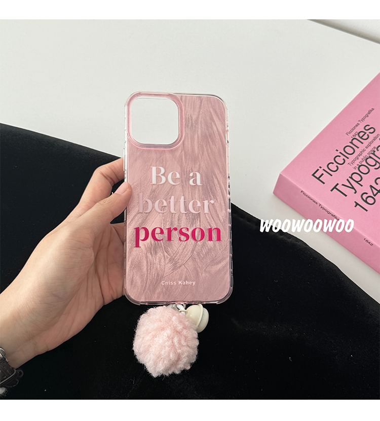 Phone Bell Pom Lettering Case