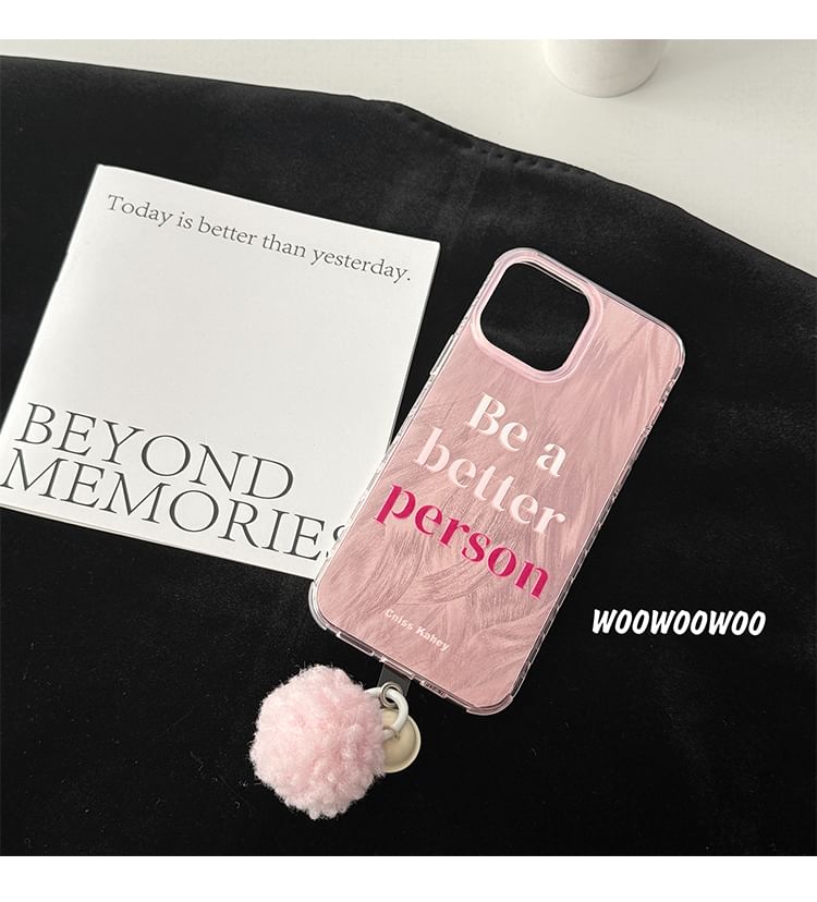Phone Bell Pom Lettering Case