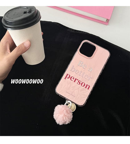 Phone Bell Pom Lettering Case