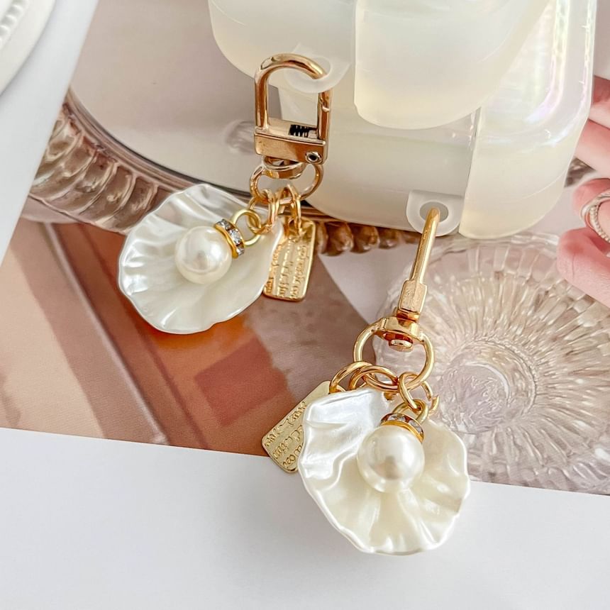 Pro / Skin Case Charm Texture Pearl Shell With White AirPods Stripe Earphone