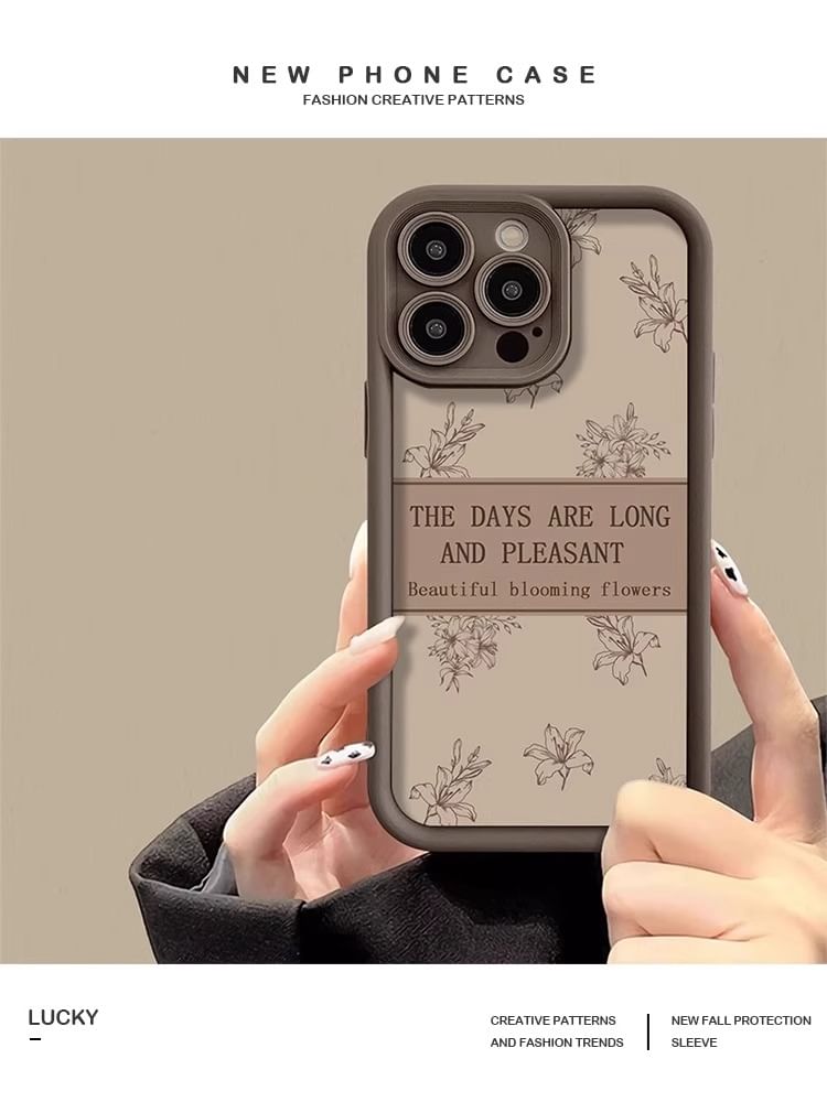 Floral Phone Case Lettering