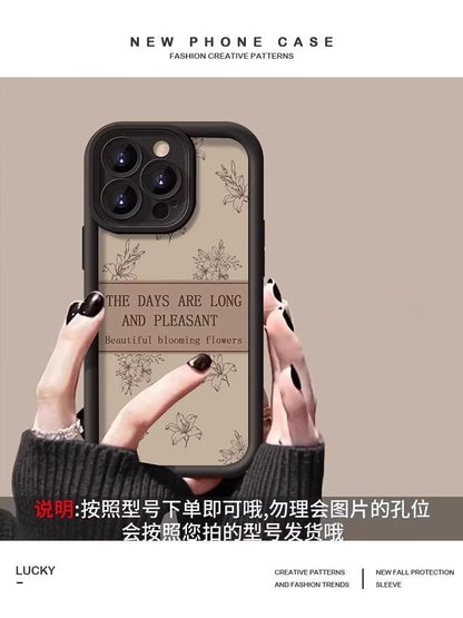 Floral Phone Case Lettering