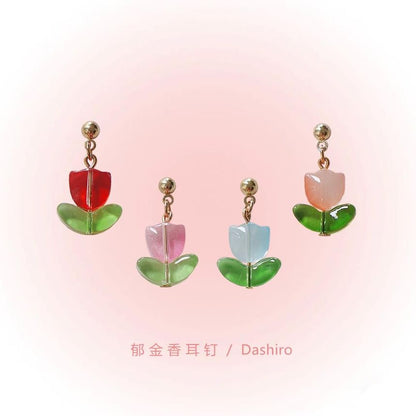 Drop Tulip Alloy Earring