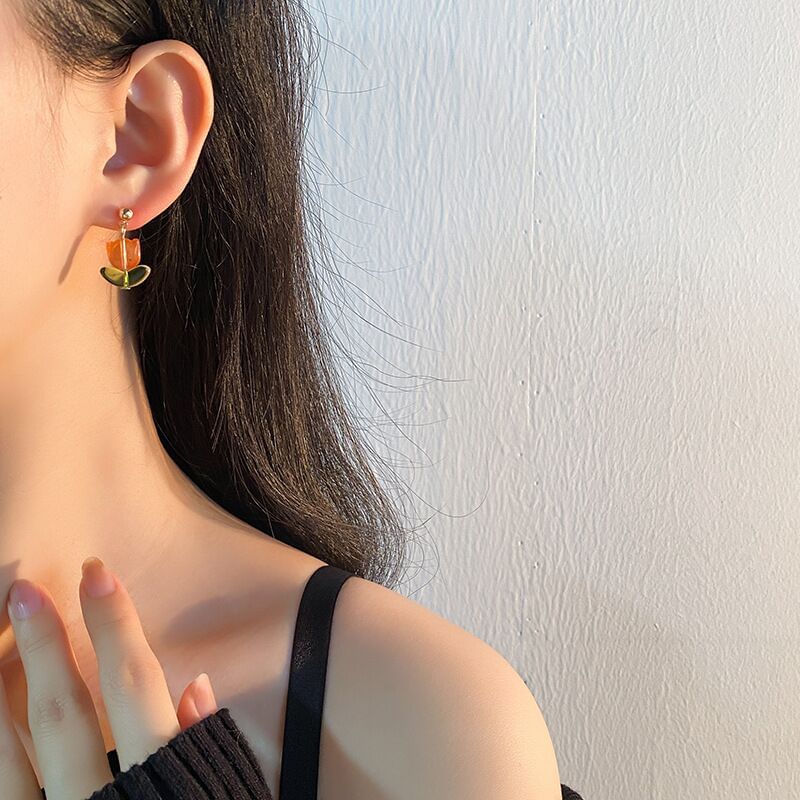 Drop Tulip Alloy Earring