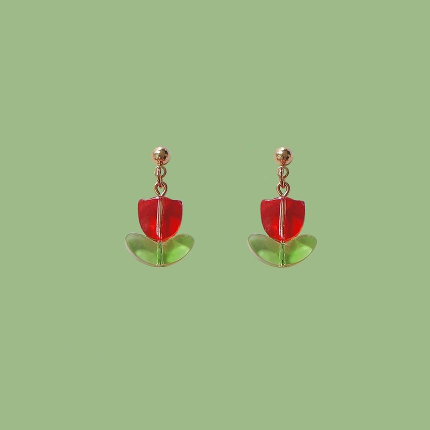 Drop Tulip Alloy Earring