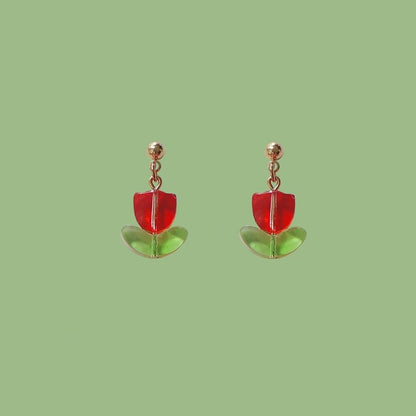 Drop Tulip Alloy Earring