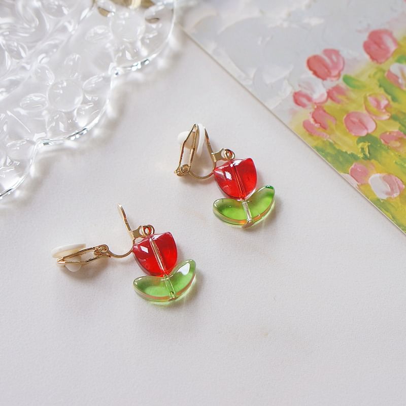 Drop Tulip Alloy Earring