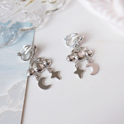 Star Alloy Dangle Earring Cloud Moon