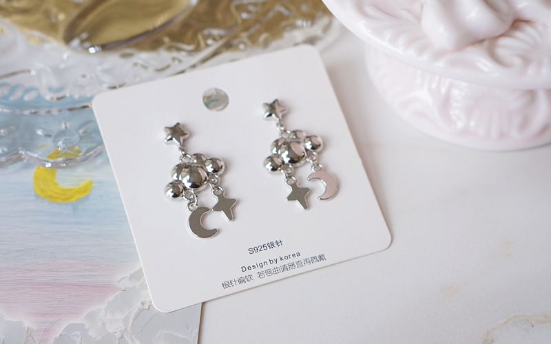 Star Alloy Dangle Earring Cloud Moon