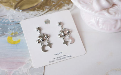 Star Alloy Dangle Earring Cloud Moon