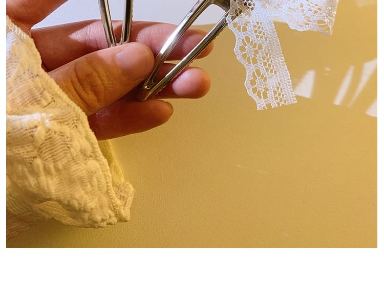 Hair Bow Clip / Lace Set