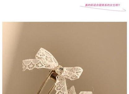 Hair Bow Clip / Lace Set