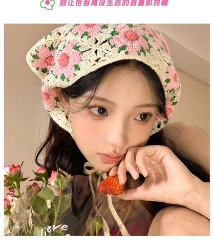 Lace Crochet Scarf Floral