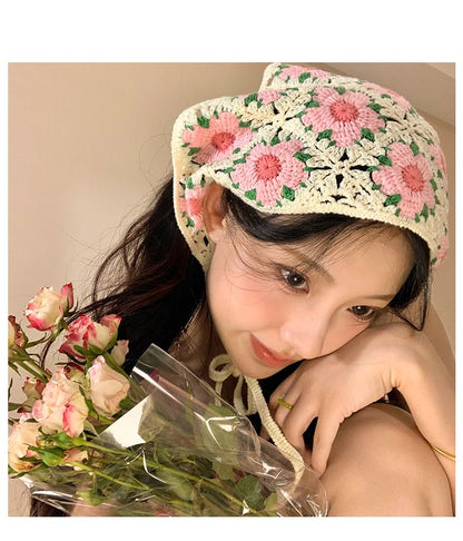 Lace Crochet Scarf Floral