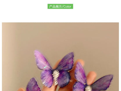 / Set Clip Butterfly Hair Rhinestone