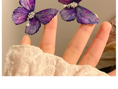 / Set Clip Butterfly Hair Rhinestone