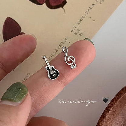 Stud Ear Sterling Silver Asymmetrical