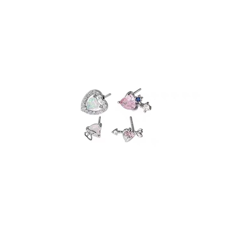 Ear Rhinestone Stud Set