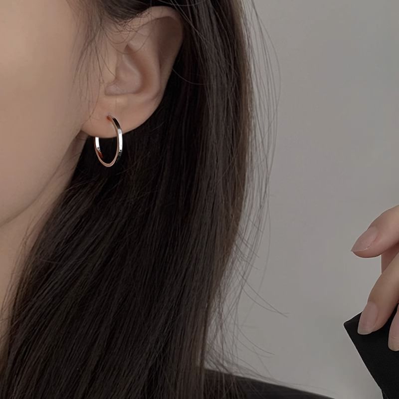 Silver Hoop Sterling Earring