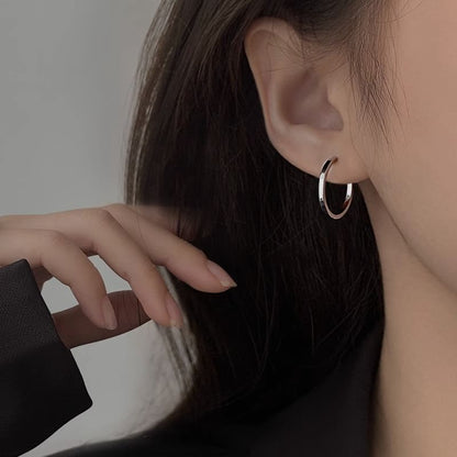 Silver Hoop Sterling Earring