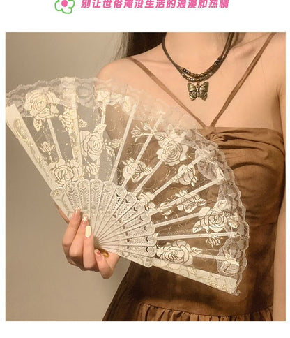 Floral Choker Designs) / Lace Foldable Hand (Various Set Fan