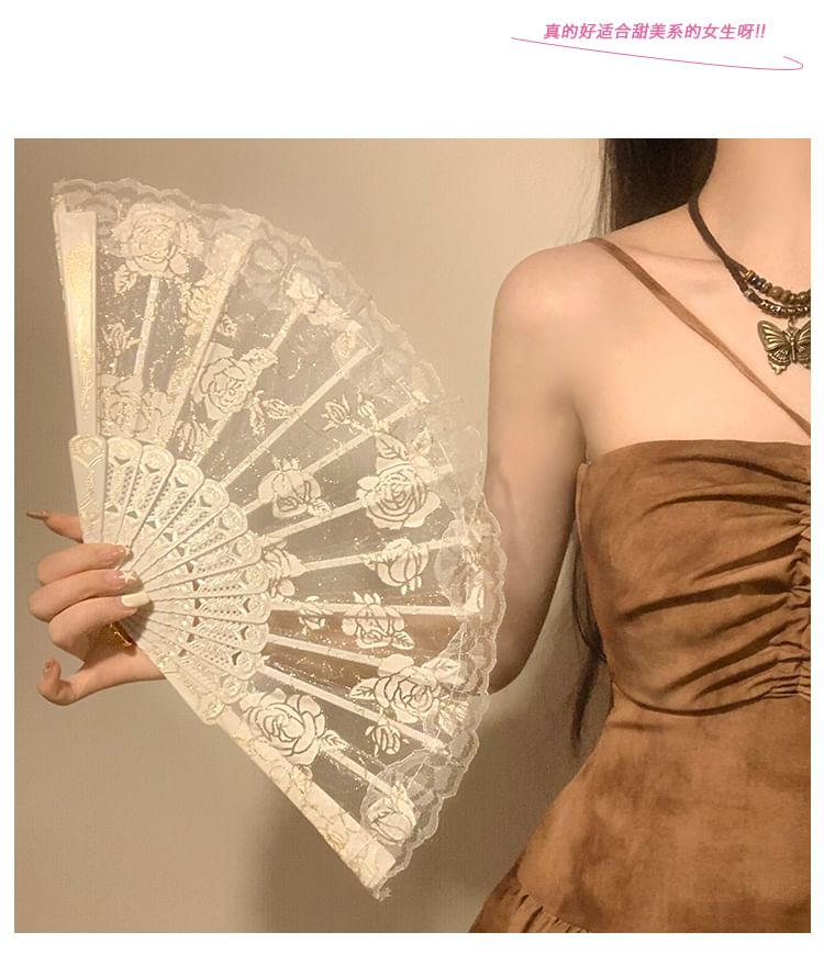 Floral Choker Designs) / Lace Foldable Hand (Various Set Fan