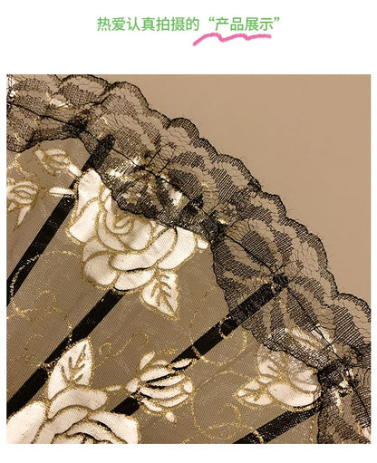 Floral Choker Designs) / Lace Foldable Hand (Various Set Fan
