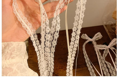 Hair Ribbon Clamp Set Lace of 2: