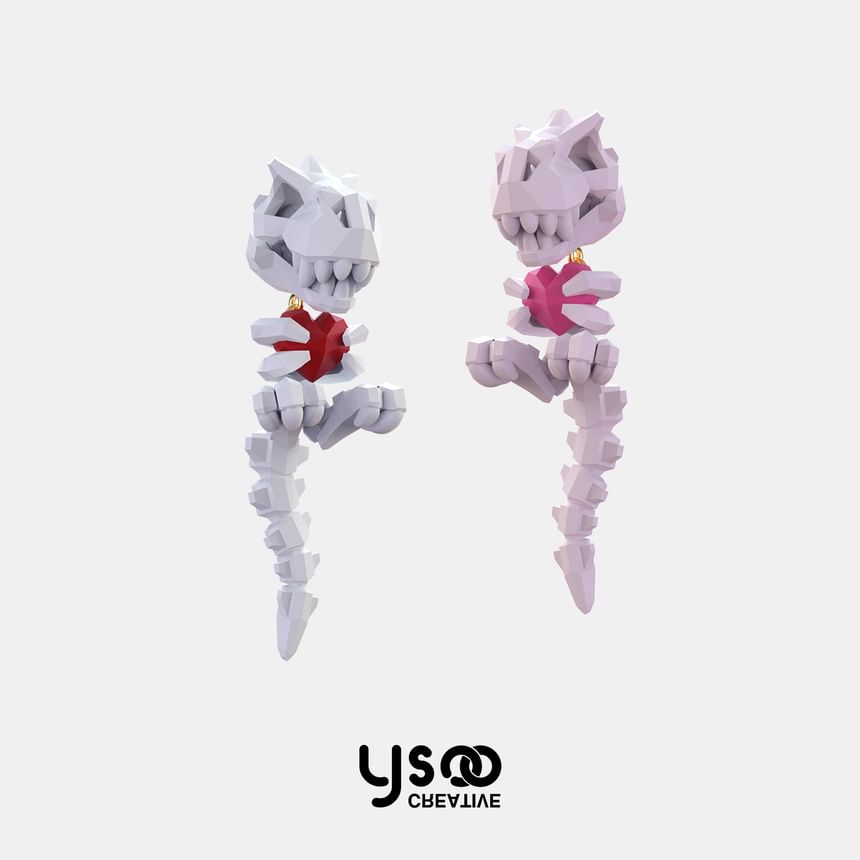 Ear / Stud Clip-On Dinosaur Earring