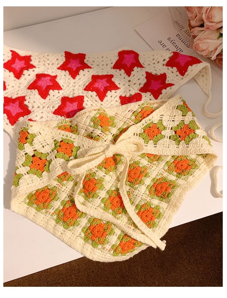 (Various Scarf Embroidered Triangle Designs) Head