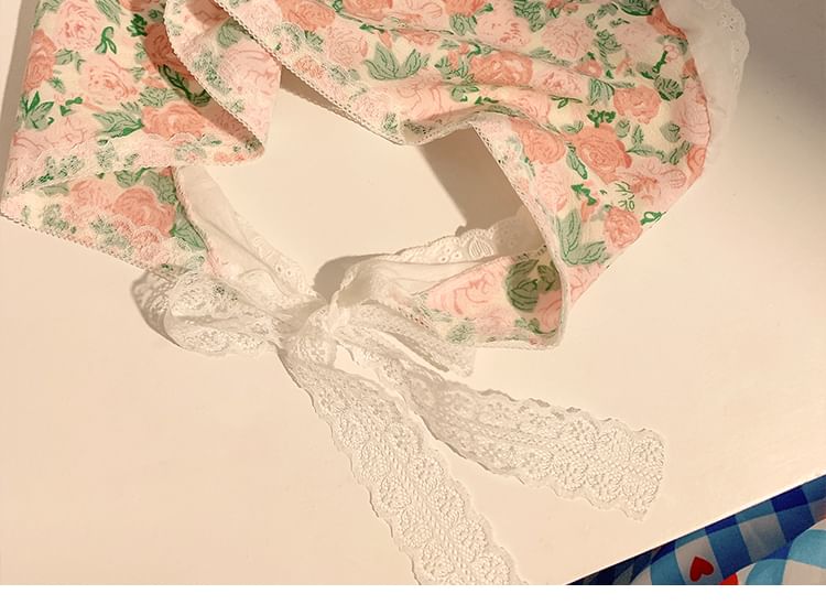 Head Print Triangle Designs) Scarf (Various Floral