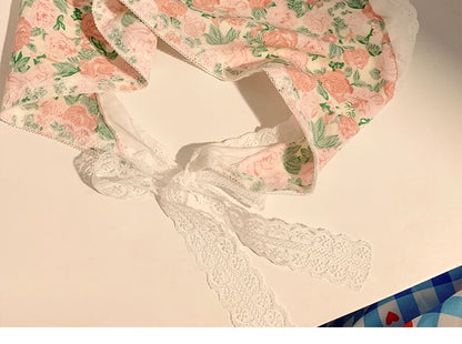 Head Print Triangle Designs) Scarf (Various Floral