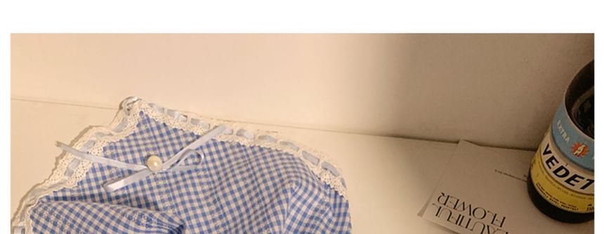 (Various Lace Designs) / Trim Scrunchie Triangle Set Scarf Head