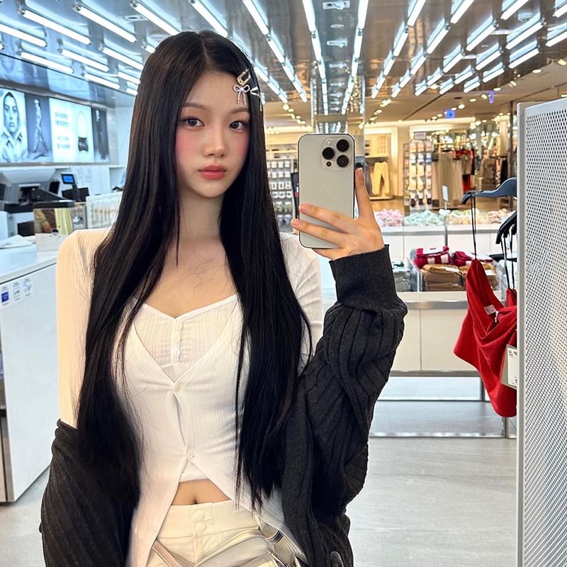 Bow Rhinestone Set Clip Alloy / Hair