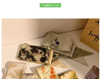 Tie Hair Scarf Narrow Print