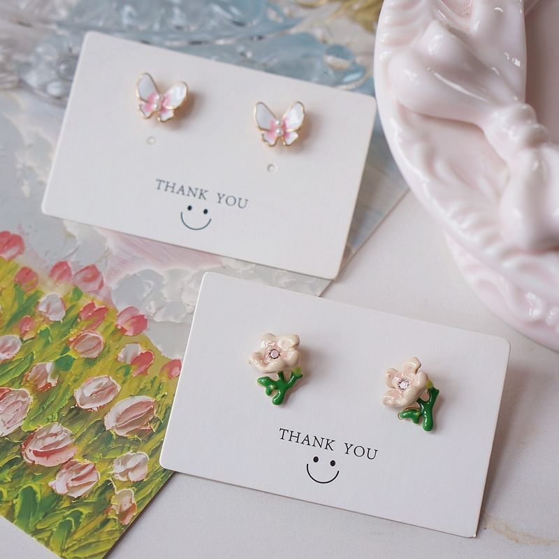 Butterfly Earring / Stud Alloy Floral