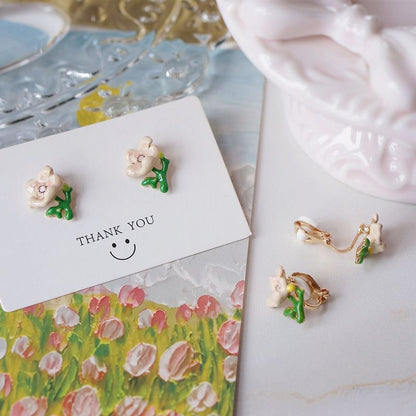 Butterfly Earring / Stud Alloy Floral