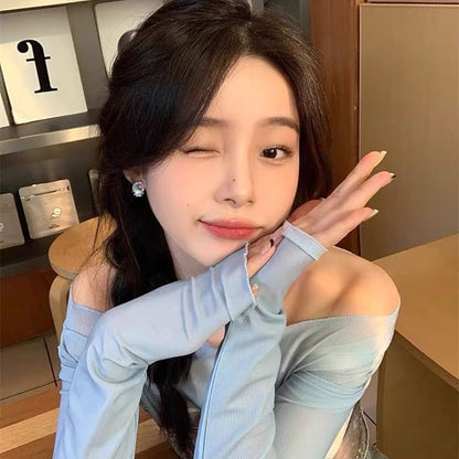 Alloy Earring Asymmetrical Stud Moon Star