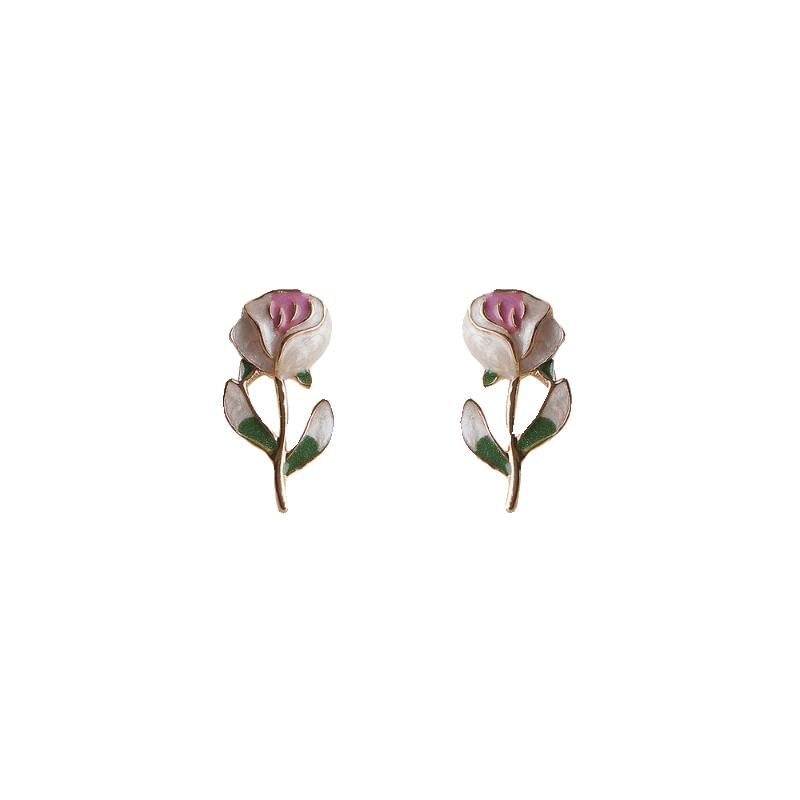 Earring Alloy Floral Stud