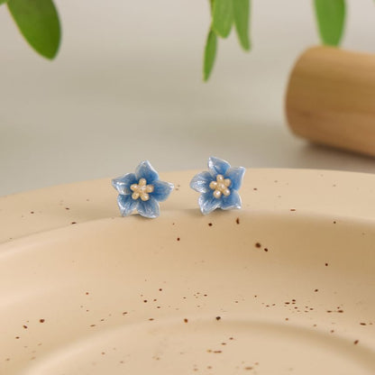 Earring Floral Stud Alloy