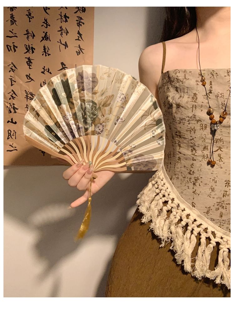 Foldable (Various Print Fan Hand Bamboo Designs)