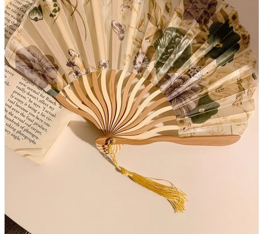 Foldable (Various Print Fan Hand Bamboo Designs)