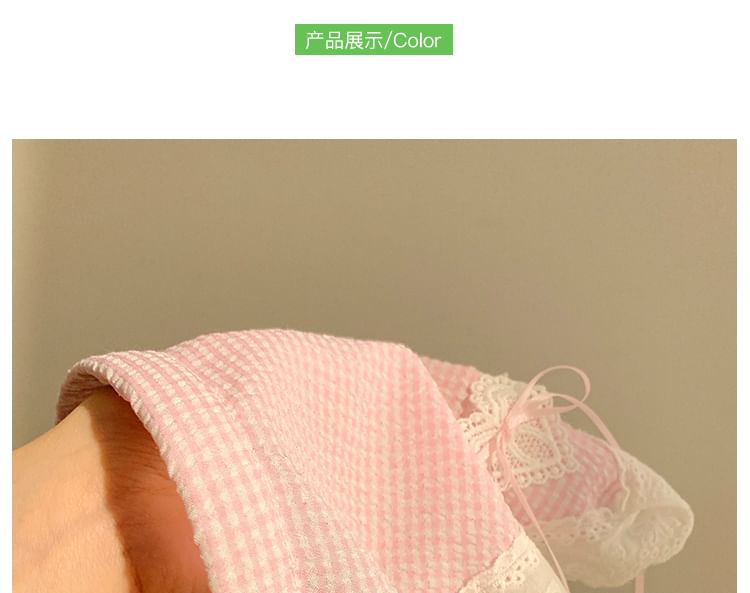 Lace Bandana Designs) Headband (Various Plaid Trim