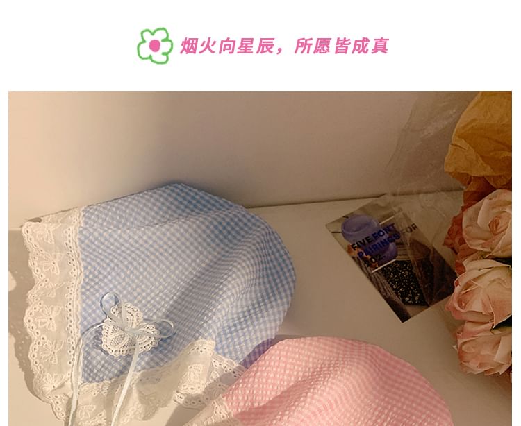 Lace Bandana Designs) Headband (Various Plaid Trim