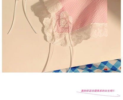 Lace Bandana Designs) Headband (Various Plaid Trim