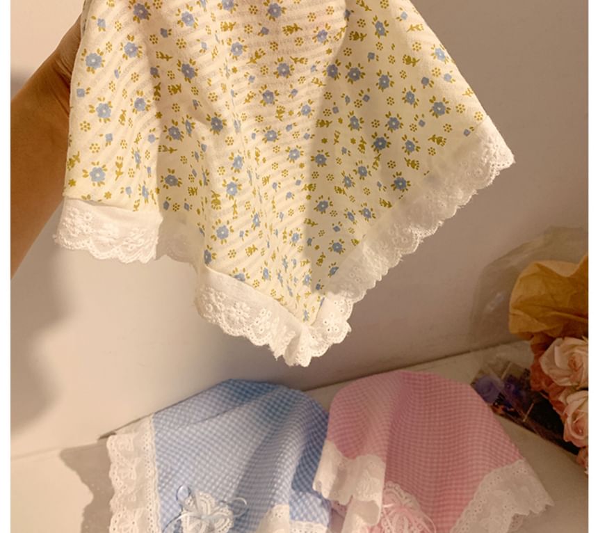 Lace Bandana Designs) Headband (Various Plaid Trim