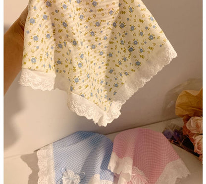 Lace Bandana Designs) Headband (Various Plaid Trim