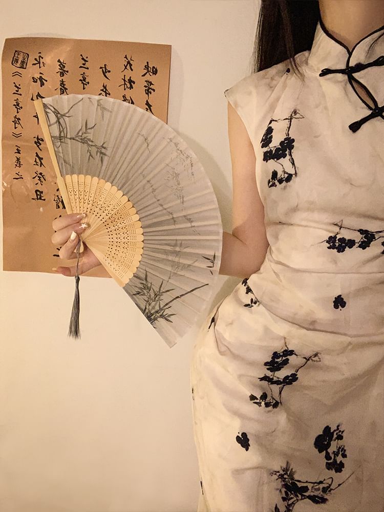 Hand Print Bamboo (Various Foldable Fan Designs)