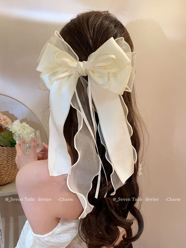 Clip Organza Bow Hair